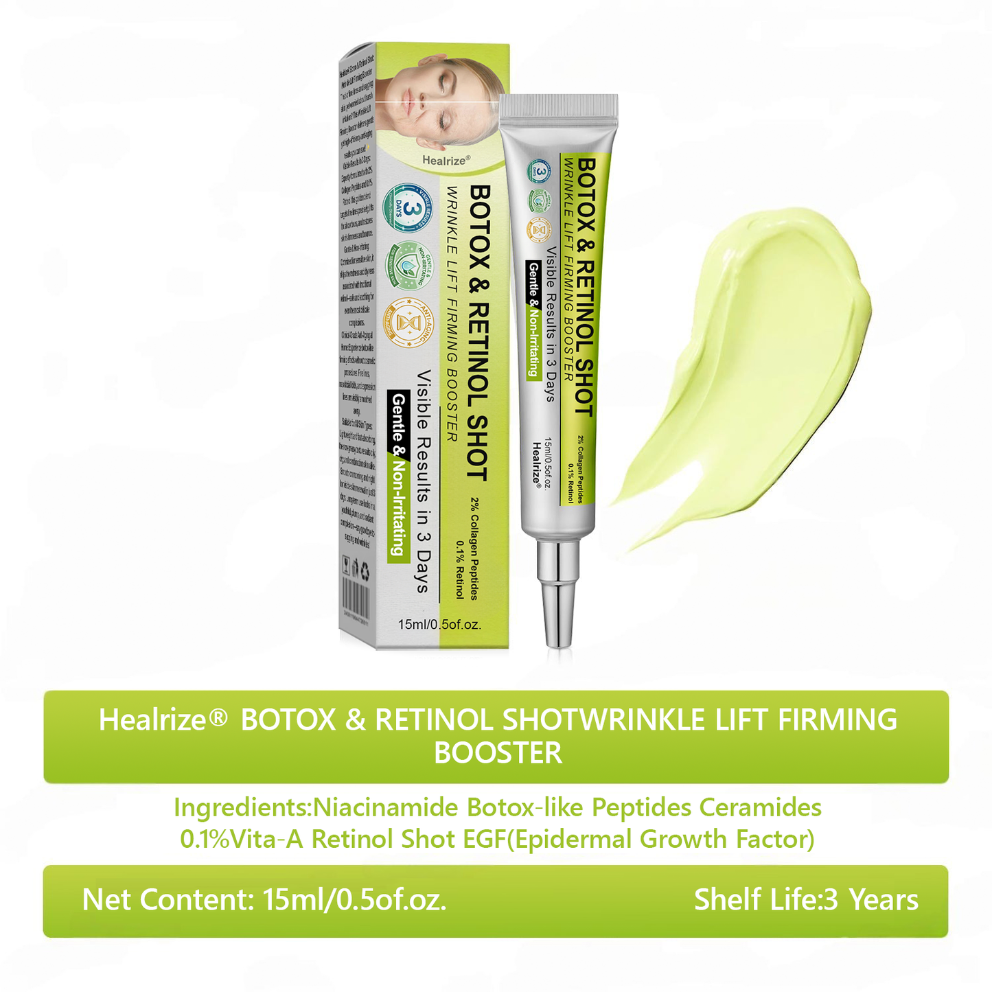 👩‍⚕️Made and shipped from USA 🏆Healrize® Botox & Vita-A Retinol Shot Wrinkle-Lift Tightening cream - Last Day Promotion 70% OFF🏆