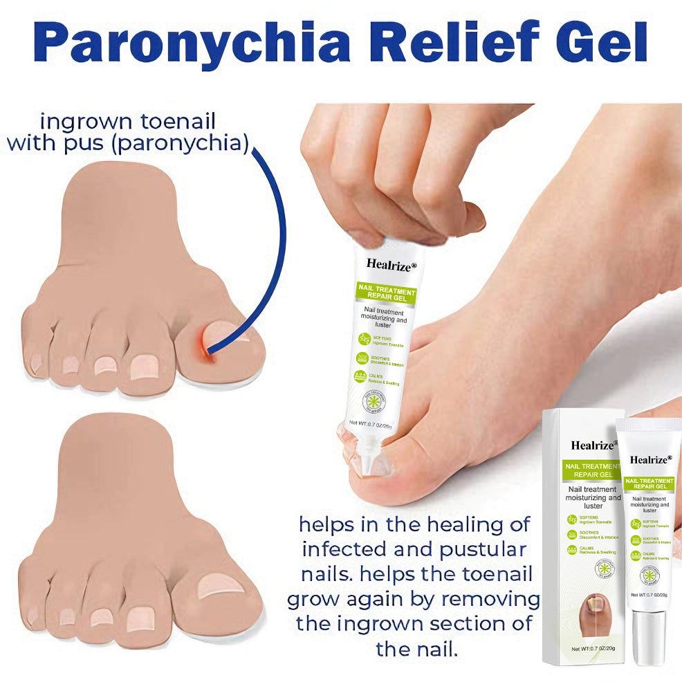 Healrize® NAIL TREATMENT REPAIR GEL(Removal Paronychia,Fungal infections, ingrown nail, discolored or damaged nails)💅