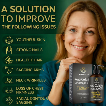 Awzlove® Luxurious Collagen & Stem Cell Anti-Cellulite Massage Oil🏆 (🔥70% Off for a Limited Time!)