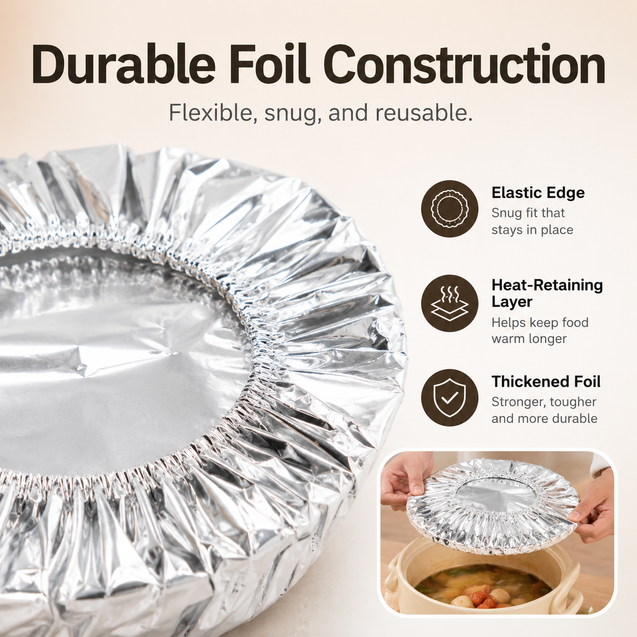 🔥 Healrize® Collapsible Aluminum Foil Food Cover | Keep Meals Warm, Fresh & Protected from Fruit Flies 🍲⏱️3