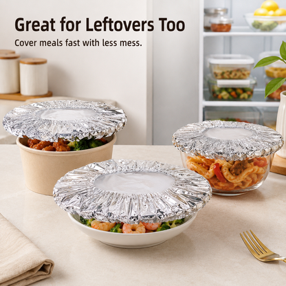 🔥 Healrize® Collapsible Aluminum Foil Food Cover | Keep Meals Warm, Fresh & Protected from Fruit Flies 🍲⏱️3