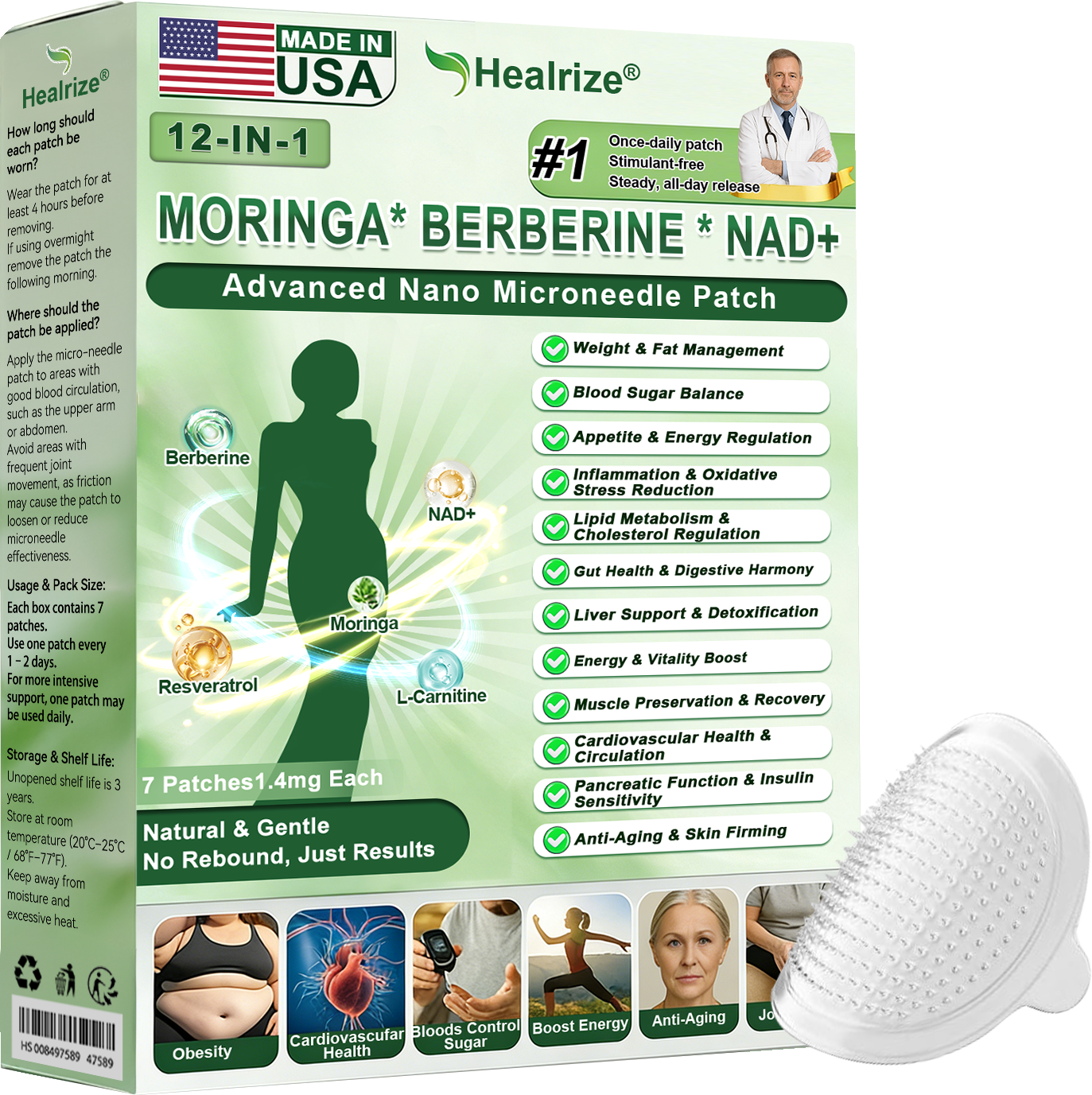 𝑶𝒇𝒇𝒊𝒄𝒊𝒂𝒍 𝑺𝒕𝒐𝒓𝒆  | 👩‍⚕️ H𝐞a𝐥r𝐢z𝐞® 1𝟐-𝐈N-1 M𝐨r𝐢n𝐠a * B𝐞r𝐛e𝐫i𝐧e * N𝐀D+ 𝐀d𝐯a𝐧c𝐞d N𝐚n𝐨 𝐌i𝐜r𝐨n𝐞e𝐝l𝐞 𝐏a𝐭c𝐡 (𝐎𝐧𝐜𝐞 𝐃𝐚𝐢𝐥𝐲, 𝐯𝐢𝐬𝐢𝐛𝐥𝐞 𝐜𝐡𝐚𝐧𝐠𝐞𝐬 𝐢𝐧 𝟕 𝐝𝐚𝐲𝐬）🎖️ F𝐨r 𝐎𝐛𝐞𝐬𝐢𝐭𝐲, 𝐋o𝐨s𝐞 𝐒k𝐢n, 𝐃𝐢𝐚𝐛𝐞𝐭𝐞𝐬, 𝐒𝐥𝐞𝐞𝐩 𝐀𝐩𝐧𝐞𝐚, 𝐀𝐧𝐝 𝐉𝐨𝐢𝐧𝐭 𝐈𝐬𝐬𝐮𝐞𝐬🎖️