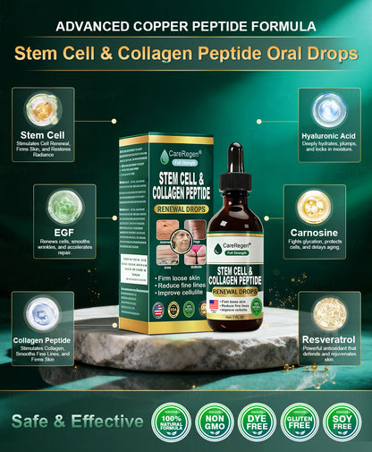 Officially Authorised Exclusive Edition|CareRegen® Stem Cell & Collagen Peptide Renewal Drops (Lift & Firm Sagging Skin & Reduce Wrinkle Formation)👍